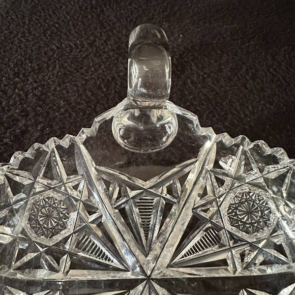 HAWKES American Brilliant Cut Glass Nappy Dish Bowl Signed - Picture 10 of 12